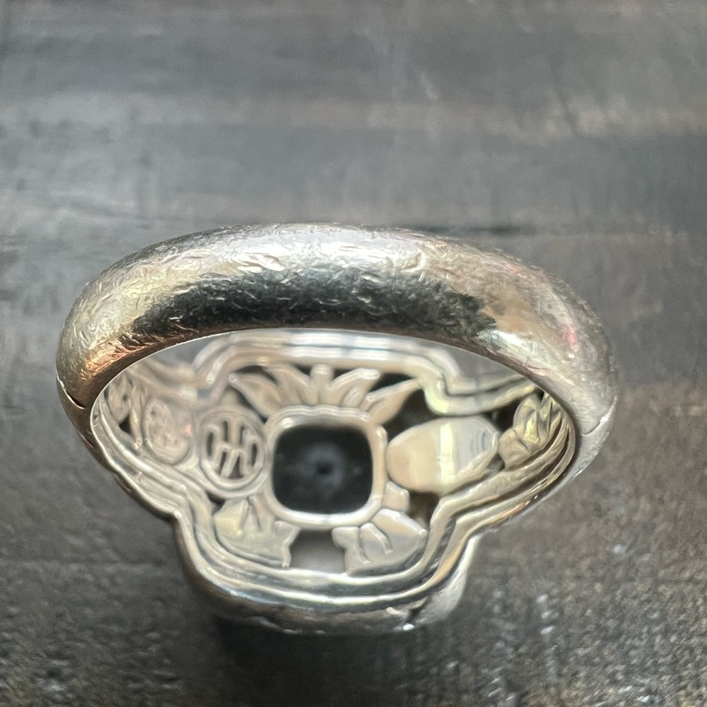 John Hardy White Topaz Size 7 Sterling Silver Pebble Ring - Picture 3 of 6